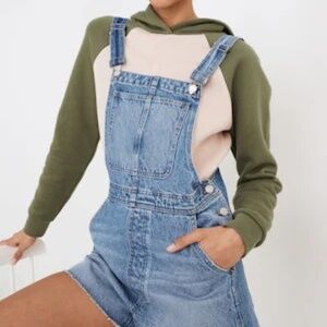 Madewell Adirondack Short Overalls Benham Wash - Size Large